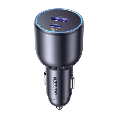Zdjęcie produktu dla adowarka samochodowa Ugreen EC701, USB + USB-C, 63W (czarna)