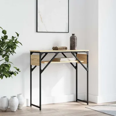 Produktbild von Cloris DesignMöbel Konsolentisch mit Ablage Sonoma-Eiche 75x30x75cm Holzwerkstoff , Beistelltische 2024 Neu