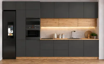 Produktbild von Küchenzeile 400 cm Modulküche Blockküche Küchenblock Einbauküche ohne Arbeitsplatte, LETANO Lovo 15 Grau mit Push-To-Open