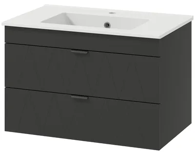 Immagine prodotto di HOMCOM Mobile sottolavabo Mobile sospeso con lavabo in Vetroceramica