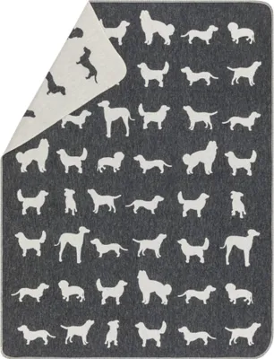 Produktbild von David Fussenegger Hundedecke 'best friend allover' 100 x 140 cm Anthrazit - Grau