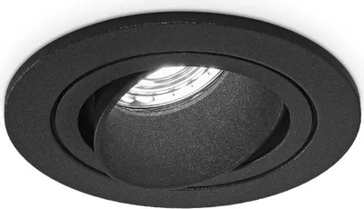 Produktbild von hoftronic LED Einbaustrahler 4W GU10 6500K Schwarz schwenkbar IP20
