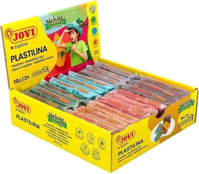 Zdjęcie produktu dla Jovi Plastilina Glina do modelowania dla dzieci Natural 18 x 50 g