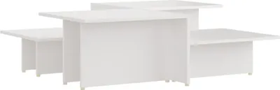 Produktbild von vidaXL Couchtische 2 Stk. Weiß 111,5x50x33 cm Holzwerkstoff