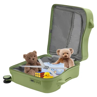 Image de valises de covoiturage pour enfants 18", valises pour enfants, bagages à roulettes avec serrure