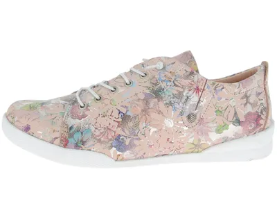 Produktbild von Andrea Conti Damen Sneaker Leder florales Muster Schnürung 0349034, Größe:42 EU, Farbe:Rosa