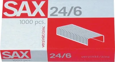 Produktbild von Heftklammern 24/6 verzinkt VE=20x1000 Stück