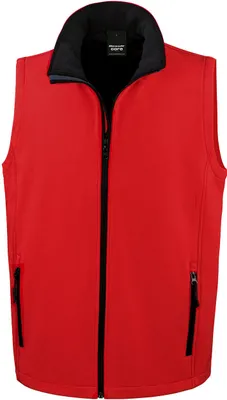 Produktbild von Result Core R232M | Herren Soft Shell Bodywarmer / Wasserabweisend, atmungsaktiv - Farbe: Red/Black - Größe: 4XL