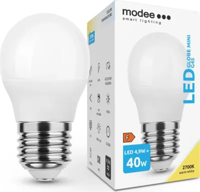 Obrázok produktu pre Modee Lighting LED žiarovka E27 4,9W 2700K MINI G45 (40W)
