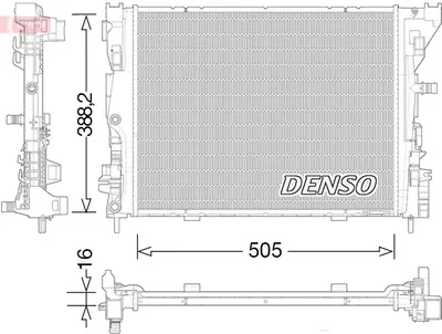 Produktbild von DENSO Kühler, Motorkühlung DRM23035