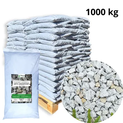 Zdjęcie produktu dla Grys granitowy 16-22 mm - 1000 kg (worki 50×20 kg), szary żwir ozdobny do ogrodu, ścieżek i dekoracji, mrozoodporny i trwały Feniks