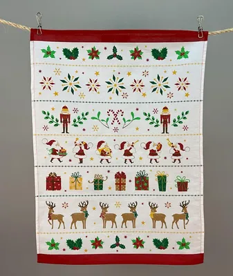 Produktbild von 1 Geschirrtuch Weihnachten, Mistelzweige, Geschirrtücher Mitbringsel Geschenkidee
