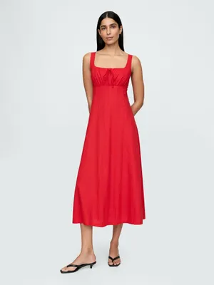 Produktbild von Gap Leinen Maxikleid, ärmellos, mit Fit-&-Flare-Schnitt und quadratischem Ausschnitt