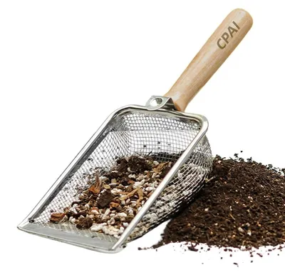 Produktbild von Edelstahl-Gartensieb mit feinen Löchern