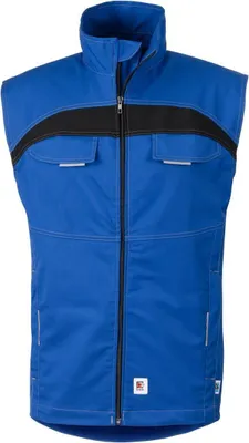 Produktbild von beb HANDWERK Herren Weste FLEX  Polyestermix Kornblau/Schwarz 56