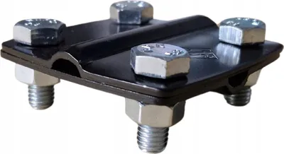 Immagine prodotto di Connettore a croce antifulmine per nastro e filo 4 x M8 s-30 ACCIAIO ZINCATO NERO