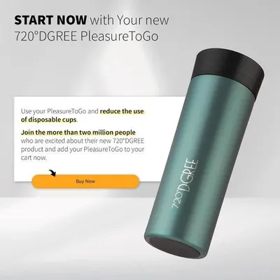 Produktbild von Famanu Thermobecher 450ml - Minimalistisches Design, 360° Trinköffnung