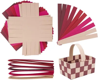 Produktbild von Flechtkörbe aus Papier für Bastelprojekte und Dekoration