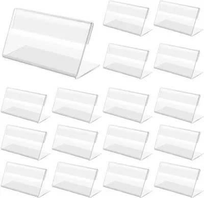 Immagine prodotto di Portaetichette trasparenti - Mini porta-cartellini - 40 pezzi - Acrilico