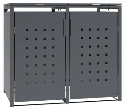 Produktbild von Mülltonnenbox 132 x 116 x 80 cm Metall Anthrazit