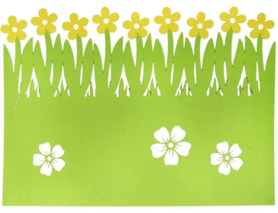 Produktbild von Frühlings-Filzserviette, grün und gelb, 41 × 30 cm