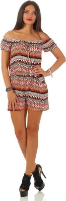 Immagine prodotto di Donna Off-Shoulder Jumpsuit Playsuit senza spalla; Arancione/L/XL