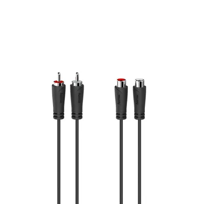 Obrázok produktu pre Hama 00205094, 2 x RCA, Samec, 2 x RCA, Samica, 3 m, Čierna