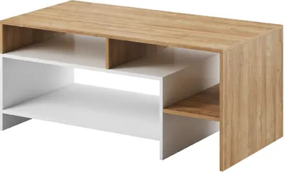 Produktbild von Couchtisch ALVA 120 cm Kaffetisch Eiche Grandson/ Weiß