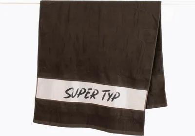Produktbild von Badetuch aus Baumwolle Super Typ schwarz weiß 70x140cm von La Vida