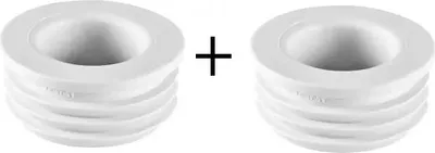 Produktbild von Gummi-Ablaufverbinder weiß FLEXCONN-5040-WHAbwasserreduzierer 50x40mm, weiß. X ZWEI STÜCK!