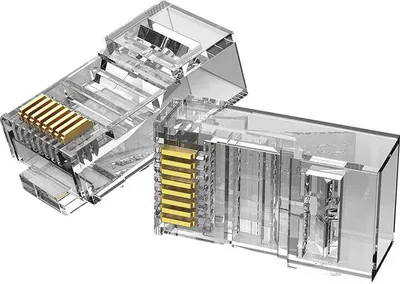 Obrázek produktu pro Vention IDDR0-10, RJ-45, Průhledná, Samec, Přímý, Polykarbonát (PC), Cat6