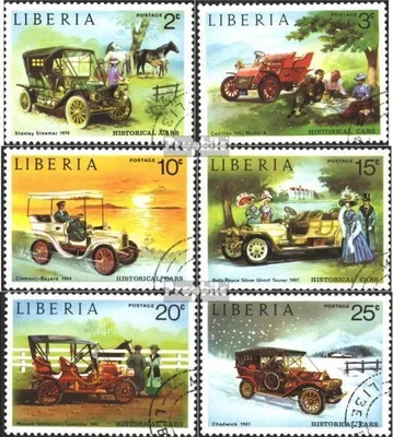 Produktbild von Briefmarken Liberia 1973 Mi 889-894 (kompl.Ausg.) gestempelt Historische Autos