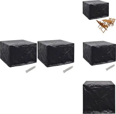 Zdjęcie produktu dla vidaXL Pokrowce na meble ogrodowe 2 szt. 8 oczek 122x112x98 cm - Pokrowce ochronne na meble ogrodowe