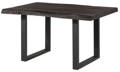 Produktbild von MASSIVMOEBEL24.DE Baumtisch Mango 140x90x77 grau lackiert / U-Beine anthrazit matt FREEFORM 5