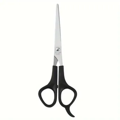 Produktbild von Haarschneideschere 17 cm – Edelstahl Friseurschere Schwarz – Präzise & Robust – Rostfrei, Pflegeleicht – Handlich für Zuhause & Unterwegs