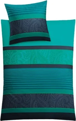 Produktbild von Kleine Wolke Bettwäsche Satin, Cambridge Petrol, 1-155x220 /1- 80x 80