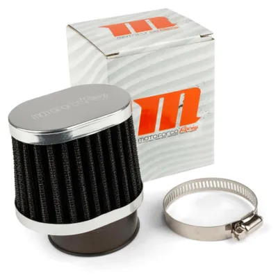Zdjęcie produktu dla MOTOFORCE RACING D.50 PWK/VHST 19-30 Czarny filtr powietrza z aluminiowym stożkiem przesuniętym