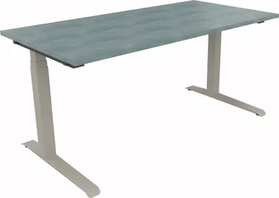 Produktbild von Sitz-/Stehtisch Kufe Doppels. Quad. B1600xT800xH645-1275 si/Beton