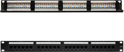 Image de Panneau de brassage Cat6 24p 19" Utp Nanocable 10.21.3124
