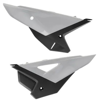 Imagen del producto de Paneles laterales blancos/negros de POLISPORT con protector térmico para HONDA CRF 250-450 R/RX