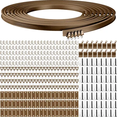 Flexible Vorhangschiene, 20 m, Deckenmontage, Braun