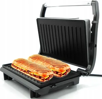 Produktbild von Aigostar XXL 800W Sandwichtoaster mit Grillplatte, Antihaftbeschichtung