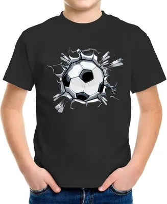 Produktbild von Kinder T-Shirt Jungen Fussball-Motiv lustig Tor Ball-Sport Geschenk für Jungen Fussballfan Moonworks® schwarz 86-92 (1-2 Jahre)
