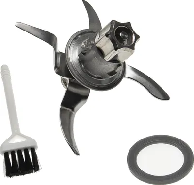 Produktbild von vhbw Mixmesser kompatibel mit Vorwerk Thermomix TM7, TM6 Küchenmaschine - Mit 4 Klingen aus Edelstahl, inkl. Reinigungsbürste