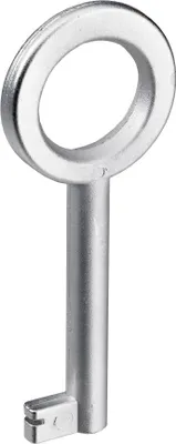 Produktbild von Hettich Buntbart-Schlüssel vernickelt matt 65 x 4 mm Stahl, 1 Stück