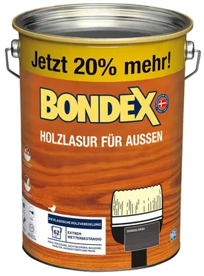 Produktbild von Bondex Holzlasur für Außen 4,8 L dunkelgrau