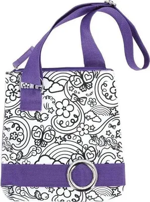 Produktbild von Colour-Me Handtasche, lila - Kinderhandtasche zum Ausmalen