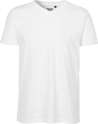 Produktbild von Neutral O61005 | Herren V-neck T-Shirt - Farbe: White - Größe: XL