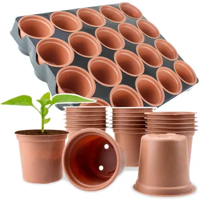 Produktbild von Gardenline Set Mit 20 Blumentöpfen + Untertasse Eda3090