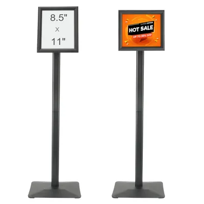 Obrázok produktu pre VEVOR Informačný stojan s kovovou základňou 279 x 216 mm Informačný stojan Nastaviteľný uhol pohľadu pomocou otočného gombíka Stojan na plagáty, robustný stojan na nápisy na podlahu Stojan na displeje, reklamu